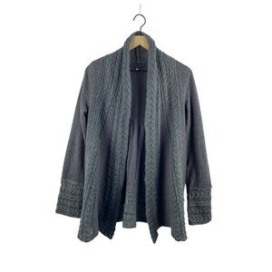 Anthropologie Knitted & Knotted Women's Large Cable Knit Wool Shawl Cardigan